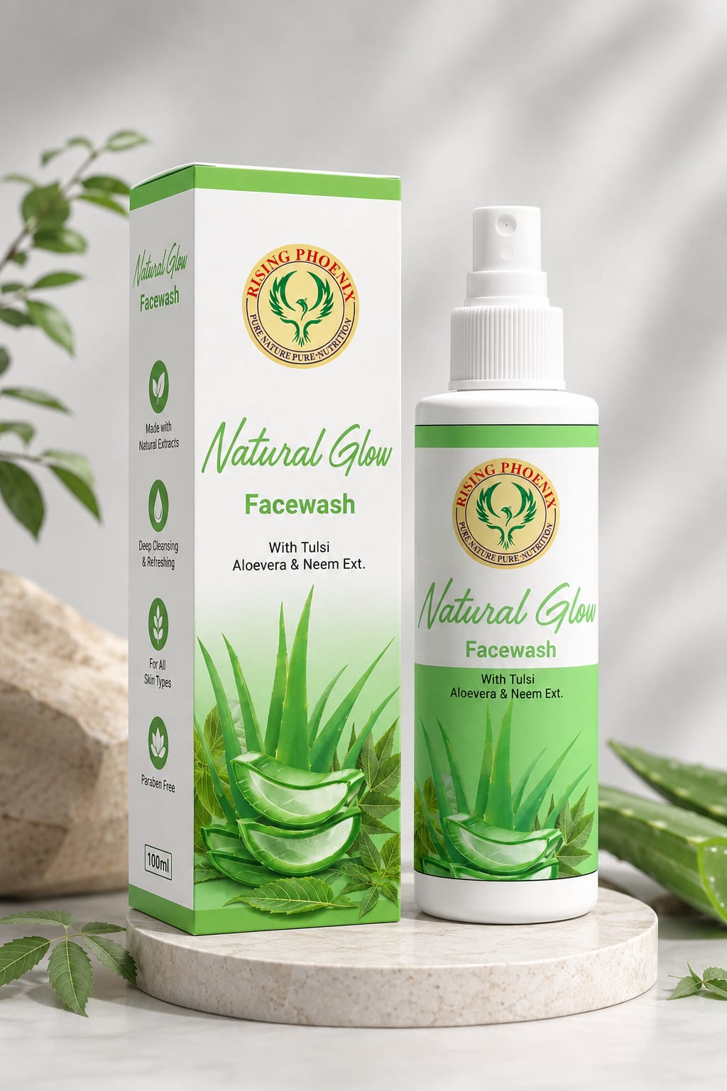 Natural Glow Face Wash product poster